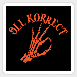 Oll Korect Halloween Sticker